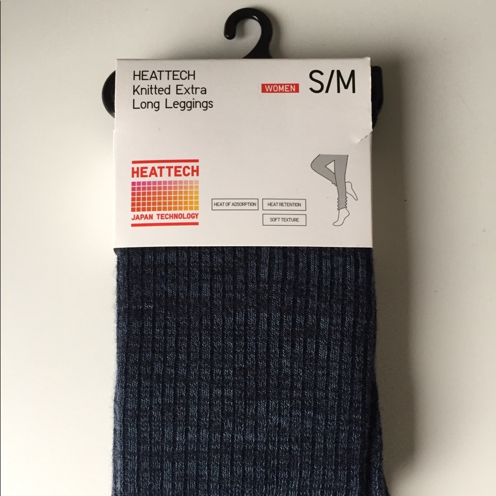 NWT Uniqlo Heattech Knitted Extra Long Leggings